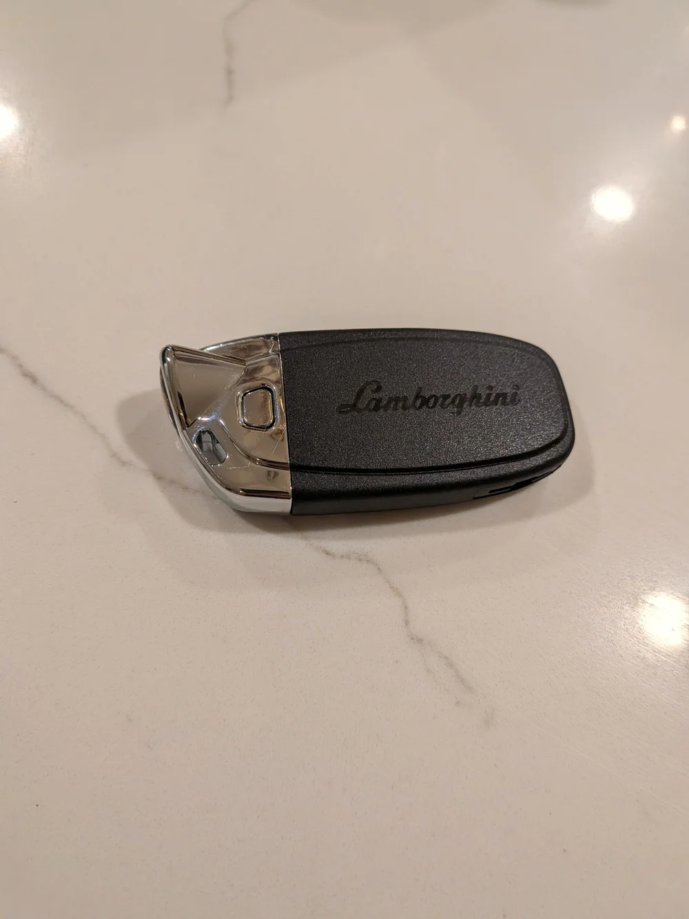 Lamborghini Car Key Fob Black and Silver